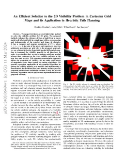 An Efficient Solution to the 2D Visibility Problem in Cartesian Grid
  Maps and its Application in Heuristic Path Planning