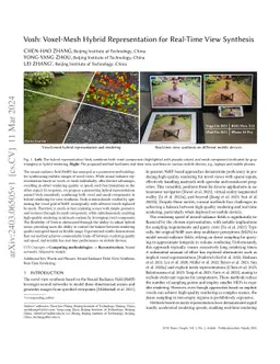 Vosh: Voxel-Mesh Hybrid Representation for Real-Time View Synthesis