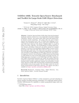 SARDet-100K: Towards Open-Source Benchmark and ToolKit for Large-Scale SAR Object Detection