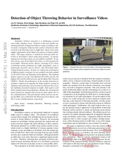 Detection of Object Throwing Behavior in Surveillance Videos