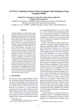 AC-EVAL: Evaluating Ancient Chinese Language Understanding in Large
  Language Models