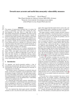 Towards more accurate and useful data anonymity vulnerability measures