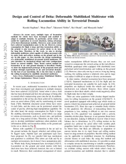 Design and Control of Delta: Deformable Multilinked Multirotor with
  Rolling Locomotion Ability in Terrestrial Domain