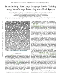 Smart-Infinity: Fast Large Language Model Training using Near-Storage
  Processing on a Real System