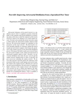 PeerAiD: Improving Adversarial Distillation from a Specialized Peer
  Tutor