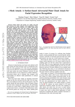 epsilon-Mesh Attack: A Surface-based Adversarial Point Cloud Attack for
  Facial Expression Recognition