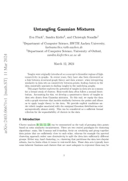 Untangling Gaussian Mixtures