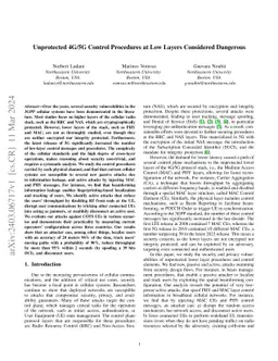 Unprotected 4G/5G Control Procedures at Low Layers Considered Dangerous