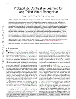 Probabilistic Contrastive Learning for Long-Tailed Visual Recognition