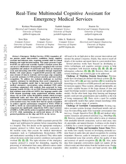Real-Time Multimodal Cognitive Assistant for Emergency Medical Services