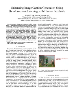 Enhancing Image Caption Generation Using Reinforcement Learning with
  Human Feedback