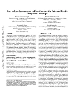 Born to Run, Programmed to Play: Mapping the Extended Reality Exergames
  Landscape