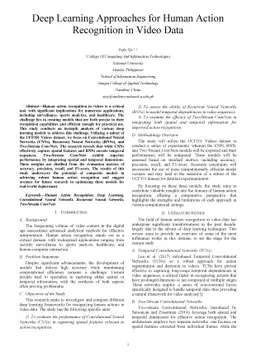 Deep Learning Approaches for Human Action Recognition in Video Data