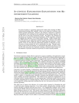 In-context Exploration-Exploitation for Reinforcement Learning