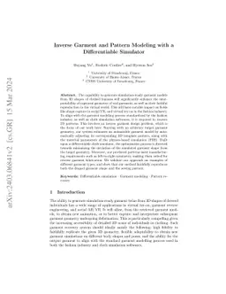Inverse Garment and Pattern Modeling with a Differentiable Simulator