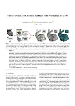 Surface-aware Mesh Texture Synthesis with Pre-trained 2D CNNs