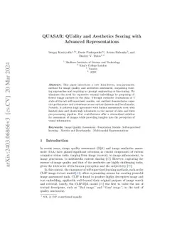 QUASAR: QUality and Aesthetics Scoring with Advanced Representations