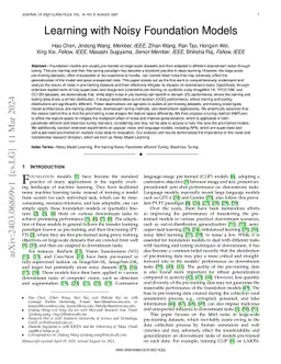 Impact of Noisy Supervision in Foundation Model Learning
