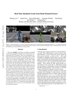 Real-Time Simulated Avatar from Head-Mounted Sensors