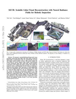 SiLVR: Scalable Lidar-Visual Reconstruction with Neural Radiance Fields
  for Robotic Inspection