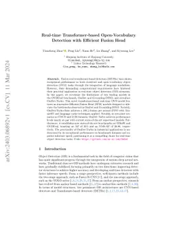 Real-time Transformer-based Open-Vocabulary Detection with Efficient
  Fusion Head