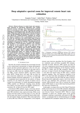 Deep adaptative spectral zoom for improved remote heart rate estimation