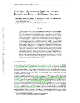 MEND: Meta dEmonstratioN Distillation for Efficient and Effective
  In-Context Learning