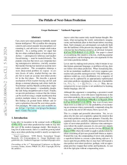 The pitfalls of next-token prediction