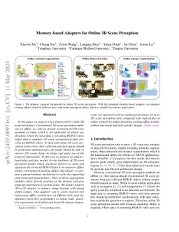 Memory-based Adapters for Online 3D Scene Perception