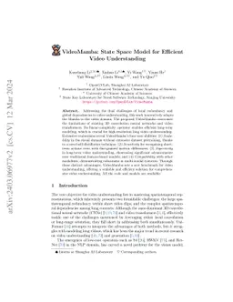 VideoMamba: State Space Model for Efficient Video Understanding