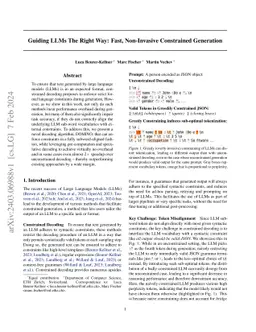 Guiding LLMs The Right Way: Fast, Non-Invasive Constrained Generation