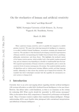 On the stochastics of human and artificial creativity