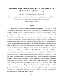 On Globular T-Spherical Fuzzy (G-TSF) Sets with Application to G-TSF
  Multi-Criteria Group Decision-Making