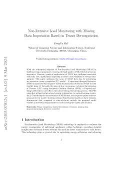 Non-Intrusive Load Monitoring with Missing Data Imputation Based on
  Tensor Decomposition
