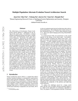 Multiple Population Alternate Evolution Neural Architecture Search