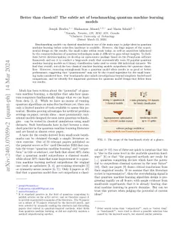 Better than classical? The subtle art of benchmarking quantum machine
  learning models