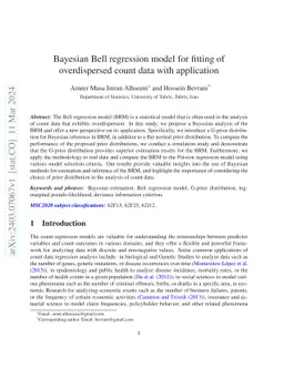 Bayesian Bell regression model for fitting of overdispersed count data
  with application