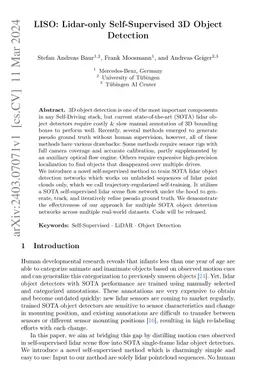 LISO: Lidar-only Self-Supervised 3D Object Detection