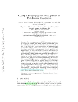 COMQ: A Backpropagation-Free Algorithm for Post-Training Quantization