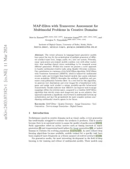 MAP-Elites with Transverse Assessment for Multimodal Problems in
  Creative Domains