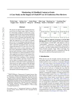 Monitoring AI-Modified Content at Scale: A Case Study on the Impact of ChatGPT on AI Conference Peer Reviews