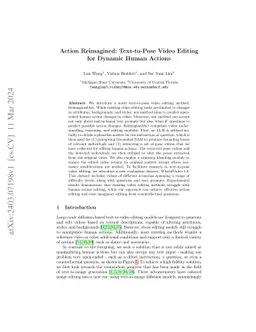 Action Reimagined: Text-to-Pose Video Editing for Dynamic Human Actions