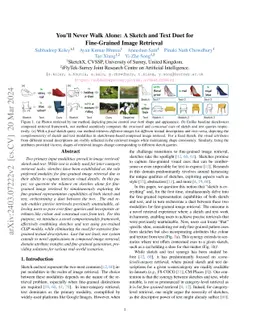 You'll Never Walk Alone: A Sketch and Text Duet for Fine-Grained Image
  Retrieval