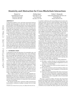 Atomicity and Abstraction for Cross-Blockchain Interactions