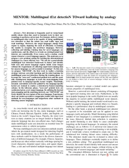 MENTOR: Multilingual tExt detectioN TOward leaRning by analogy