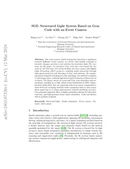 SGE: Structured Light System Based on Gray Code with an Event Camera