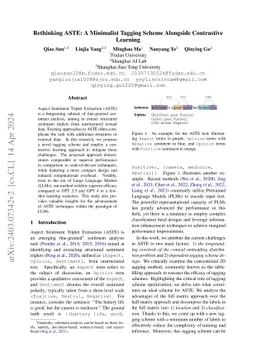 Rethinking ASTE: A Minimalist Tagging Scheme Alongside Contrastive
  Learning