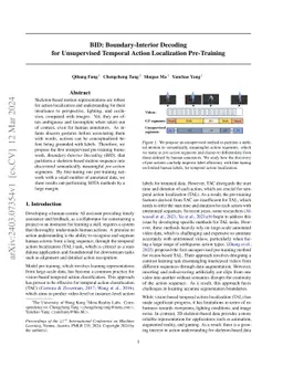 BID: Boundary-Interior Decoding for Unsupervised Temporal Action
  Localization Pre-Trainin