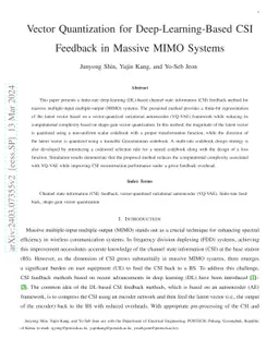 Vector Quantization for Deep-Learning-Based CSI Feedback in Massive MIMO
  Systems