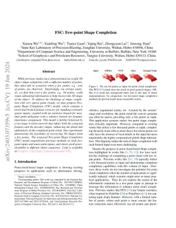 FSC: Few-point Shape Completion